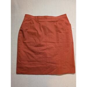 Agnes B. orange mini pencil skirt 100% cotton size 40